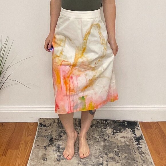 Anthropologie Claire Desjardins Painters Palette Skirt Size 0 Multicolor - Picture 2 of 3